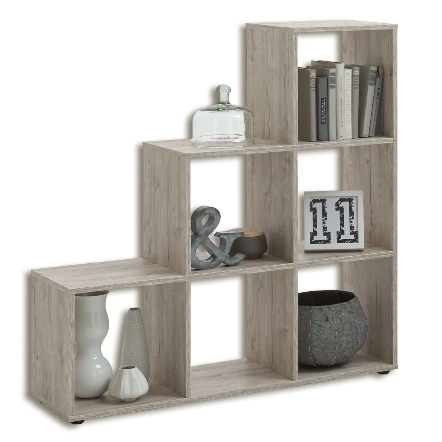 Raumteiler - Sandeiche - 6 Fächer 1 Raumteiler - Sandeiche - 6 Fächer