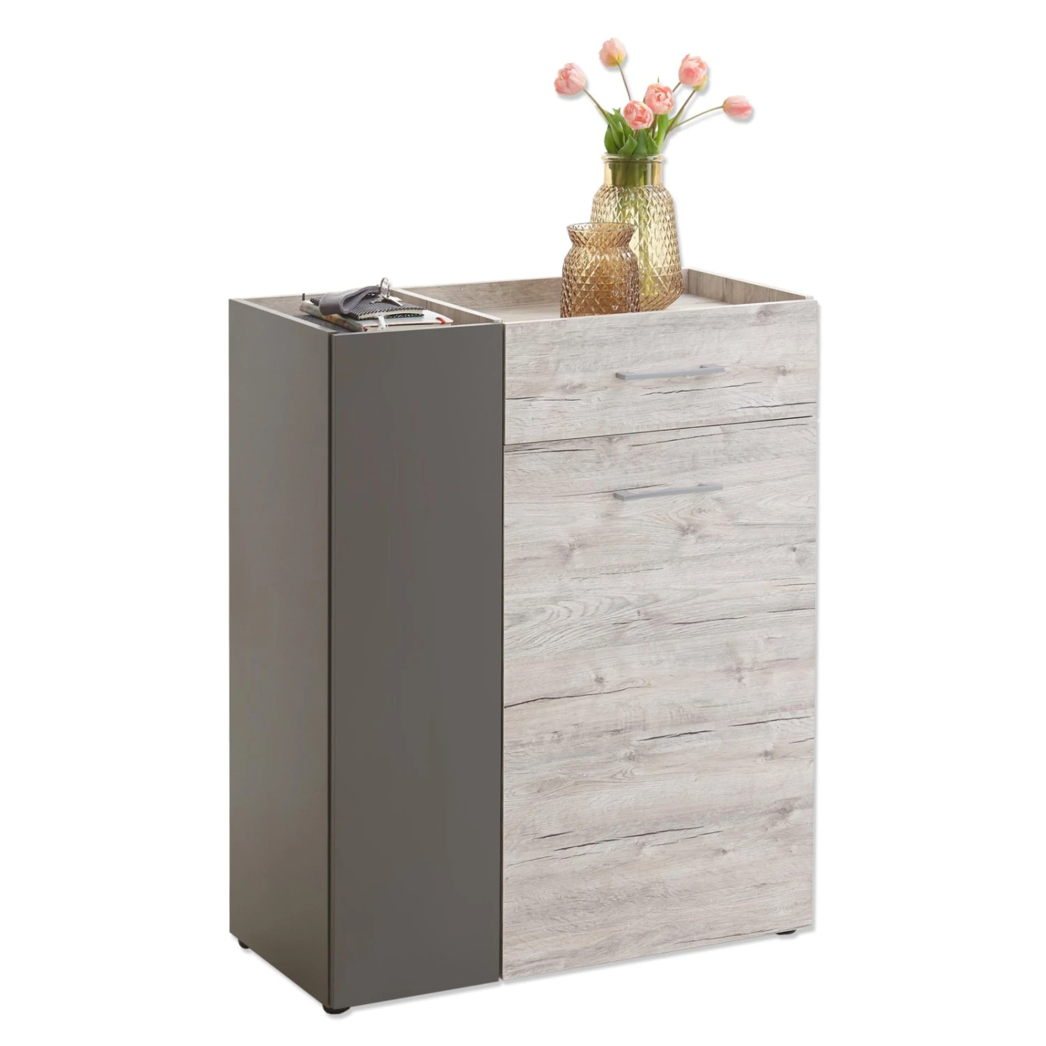 Kommode - Sandeiche - Lava - 2-türig 1 Kommode - Sandeiche - Lava - 2-türig