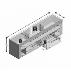 TV-Lowboard - Sandeiche - 180 cm hoch -Wohnzimmer Verkäufe 0131009700 03 1600Wx1600H