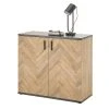 Kommode - Bartex Eiche-grau - 2 Türen - 92 cm