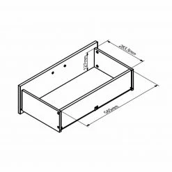 Lowboard - Bartex Eiche-grau - Schubkasten - 154 cm -Wohnzimmer Verkäufe 0153002700 05 1600Wx1600H