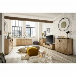 Lowboard - Bartex Eiche-grau - Schubkasten - 154 cm -Wohnzimmer Verkäufe 0153002700 06 1600Wx1600H