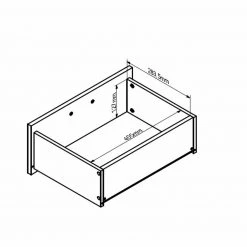 Sideboard - Bartex Eiche-grau - 4 Schubkästen - 185 cm -Wohnzimmer Verkäufe 0153002800 04 1600Wx1600H
