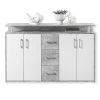 Sideboard - Beton-weiß - 139 cm