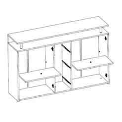 Sideboard - Sonoma Eiche - weiß - 139 cm breit 5 Sideboard - Sonoma Eiche - weiß - 139 cm breit -Wohnzimmer Verkäufe 0153010502 03 1600Wx1600H