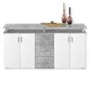 Sideboard - Beton-weiß - 178 cm