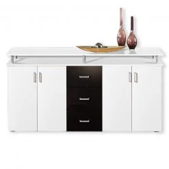 Sideboard LIFT - weiß-schwarz - 178 cm