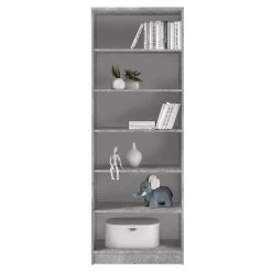 Regal - Beton-weiß - 5 Einlegeböden - 72 cm breit