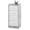 Kommode - Beton-weiß - 38 cm breit