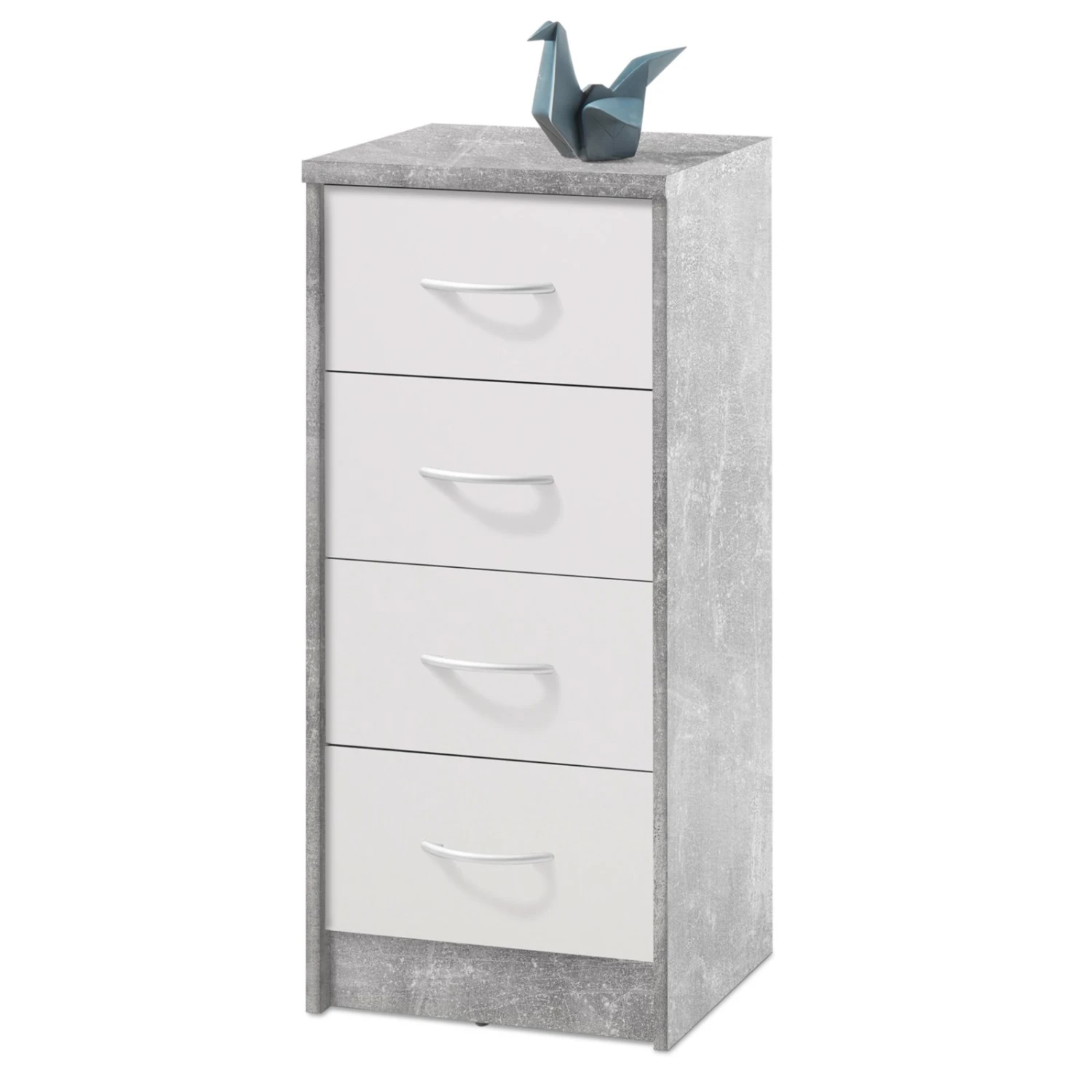 Kommode - Beton-weiß - 38 cm breit 1 Kommode - Beton-weiß - 38 cm breit