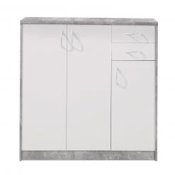 Kommode - Beton-weiß - 109 cm breit