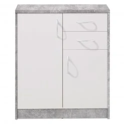Kommode - Beton-weiß - 74 cm
