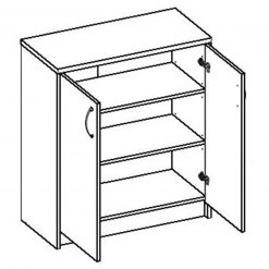 Kommode - Betonoptik-weiß - 2 Türen - 74 cm -Wohnzimmer Verkäufe 0153014101 03 1600Wx1600H