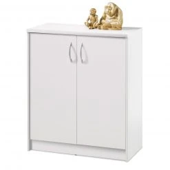 Kommode - weiß - 2 Türen - 74 cm