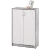 Kommode - Betonoptik-weiß - 2 Türen - 112 cm hoch