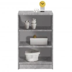 Regal - Beton-weiß - 2 Einlegeböden - 54 cm breit