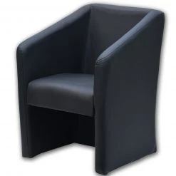 Sessel - schwarz - Kunstleder