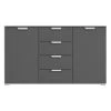 Sideboard - grau metallic - 140 cm