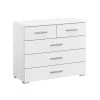 Kommode - alpinweiß - 5 Schubkästen - 80 cm