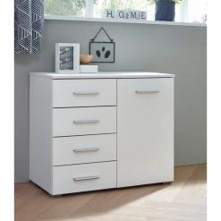 Kommode - alpinweiß - 4 Schubkästen - 80 cm 7 Kommode - alpinweiß - 4 Schubkästen - 80 cm -Wohnzimmer Verkäufe 0194003700 03 1600Wx1600H