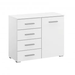 Kommode - alpinweiß - 4 Schubkästen - 80 cm