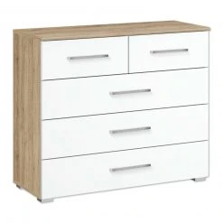 Kommode - alpinweiß - Eiche Sanremo - 93 cm breit