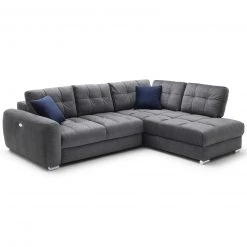 Ecksofa - graphit - elektrischer Sitzvorschub