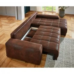 Ecksofa - dunkelbraun - mit Liegefunktion -Wohnzimmer Verkäufe 0255007700 07 1600Wx1600H