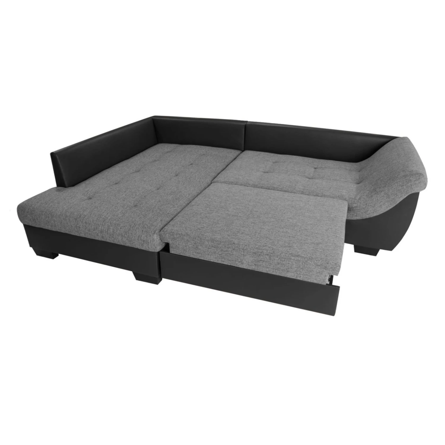 Ella@HOME Ecksofa - schwarz-anthrazit - Liegefunktion - Armlehne rechts 2 Ella@HOME Ecksofa - schwarz-anthrazit - Liegefunktion - Armlehne rechts – Bild 2