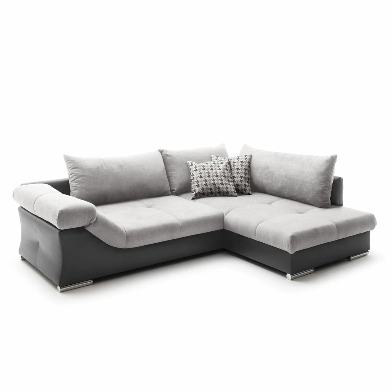 Ecksofa - silber-anthrazit - beidseitig montierbar - 286 cm breit 5 Ecksofa - silber-anthrazit - beidseitig montierbar - 286 cm breit – Bild 5