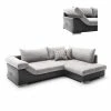 Ecksofa - silber-anthrazit - beidseitig montierbar - 286 cm breit