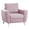 Sessel - rosa - Webstoff