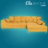 Ella@HOME Ecksofa - safran - Recamiere rechts - inklusive Kissen