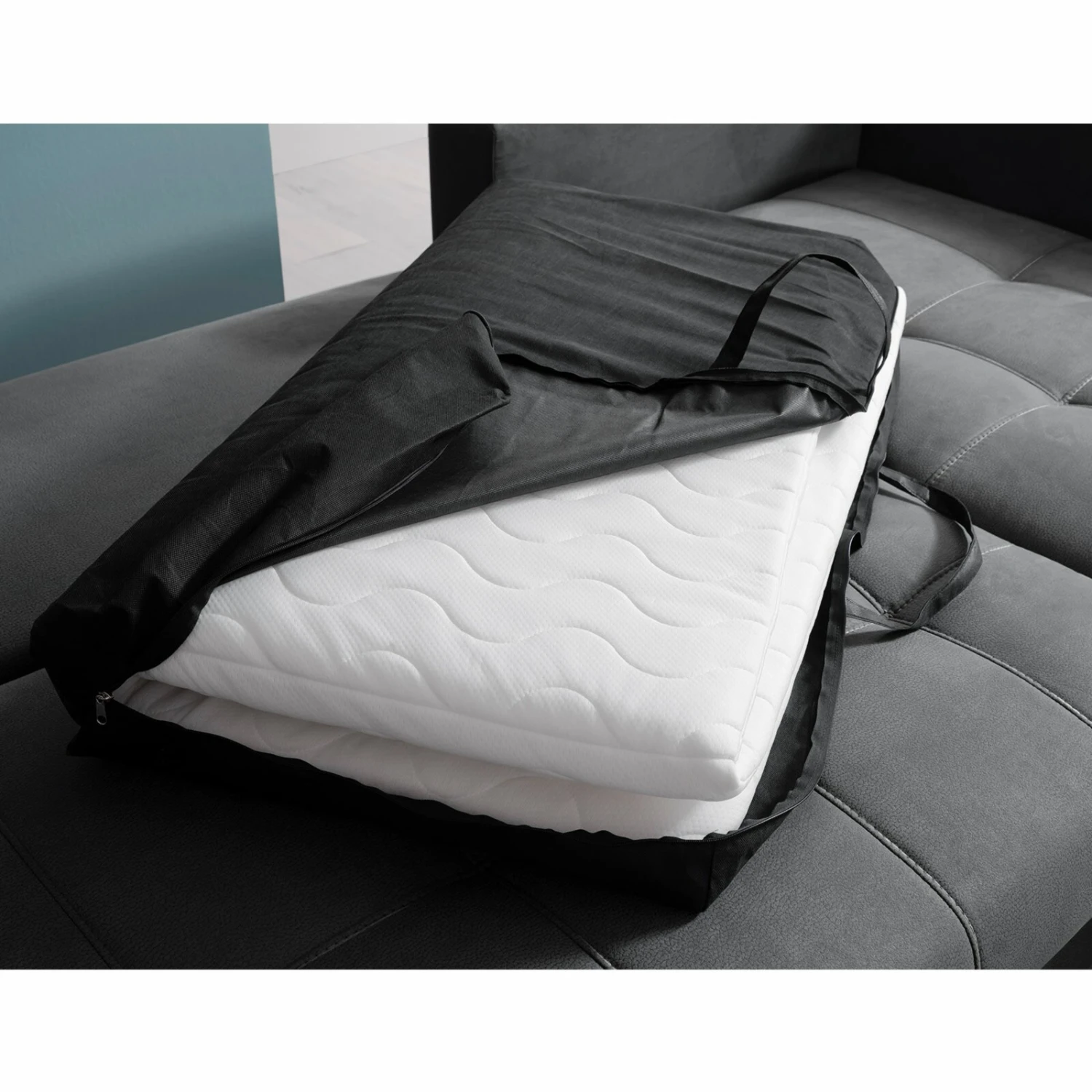 Ecksofa - graphit - Boxspringfederung - Liegefunktion 5 Ecksofa - graphit - Boxspringfederung - Liegefunktion – Bild 5