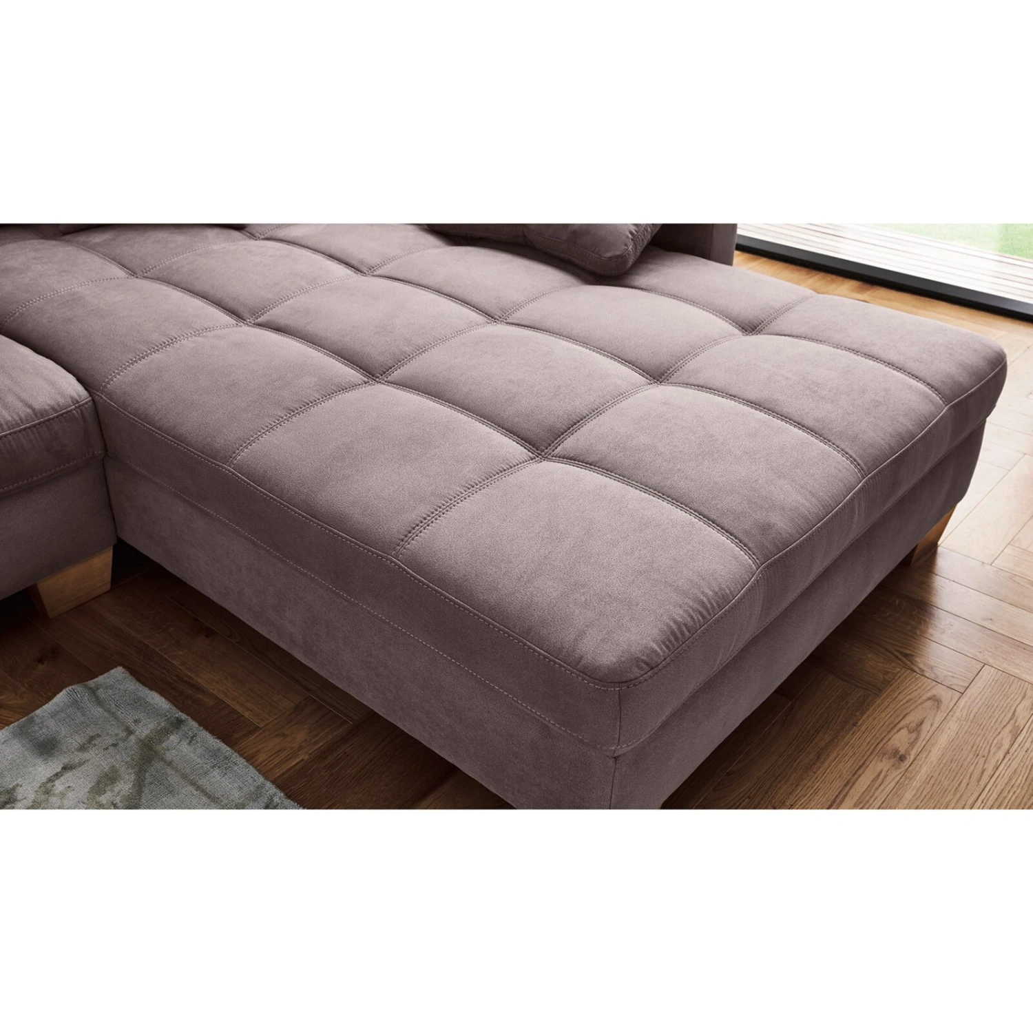 Ecksofa - taupe - Microfaser - beidseitig montierbar 8 Ecksofa - taupe - Microfaser - beidseitig montierbar – Bild 8