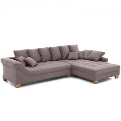 Ecksofa - taupe - Microfaser - beidseitig montierbar