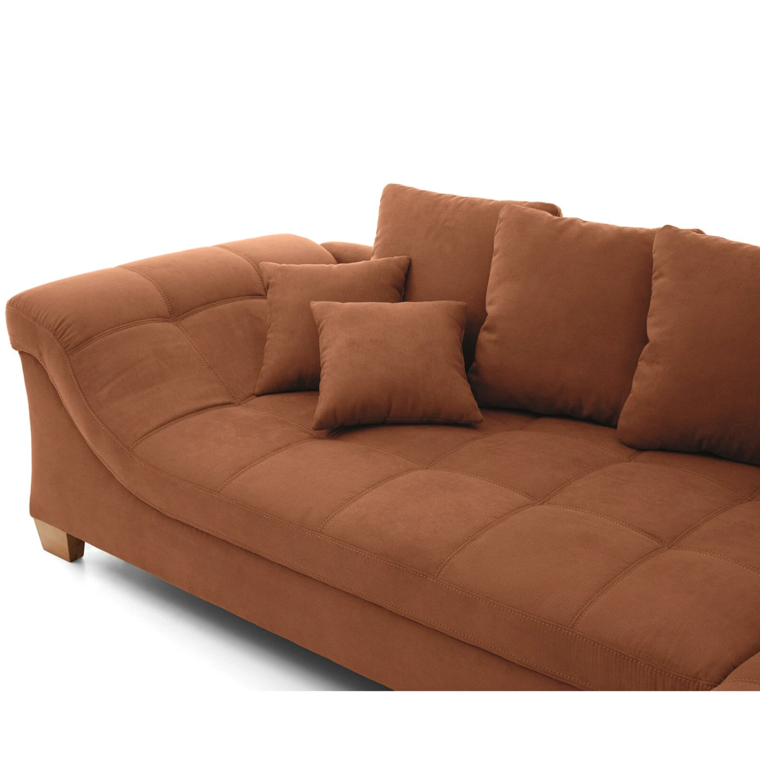 Ecksofa - cognac - Microfaser - beidseitig montierbar 4 Ecksofa - cognac - Microfaser - beidseitig montierbar – Bild 4