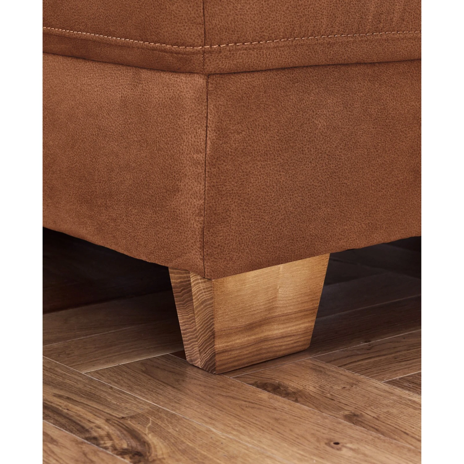 Ecksofa - cognac - Microfaser - beidseitig montierbar 10 Ecksofa - cognac - Microfaser - beidseitig montierbar – Bild 10