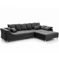 Ecksofa - anthrazit - Microfaser