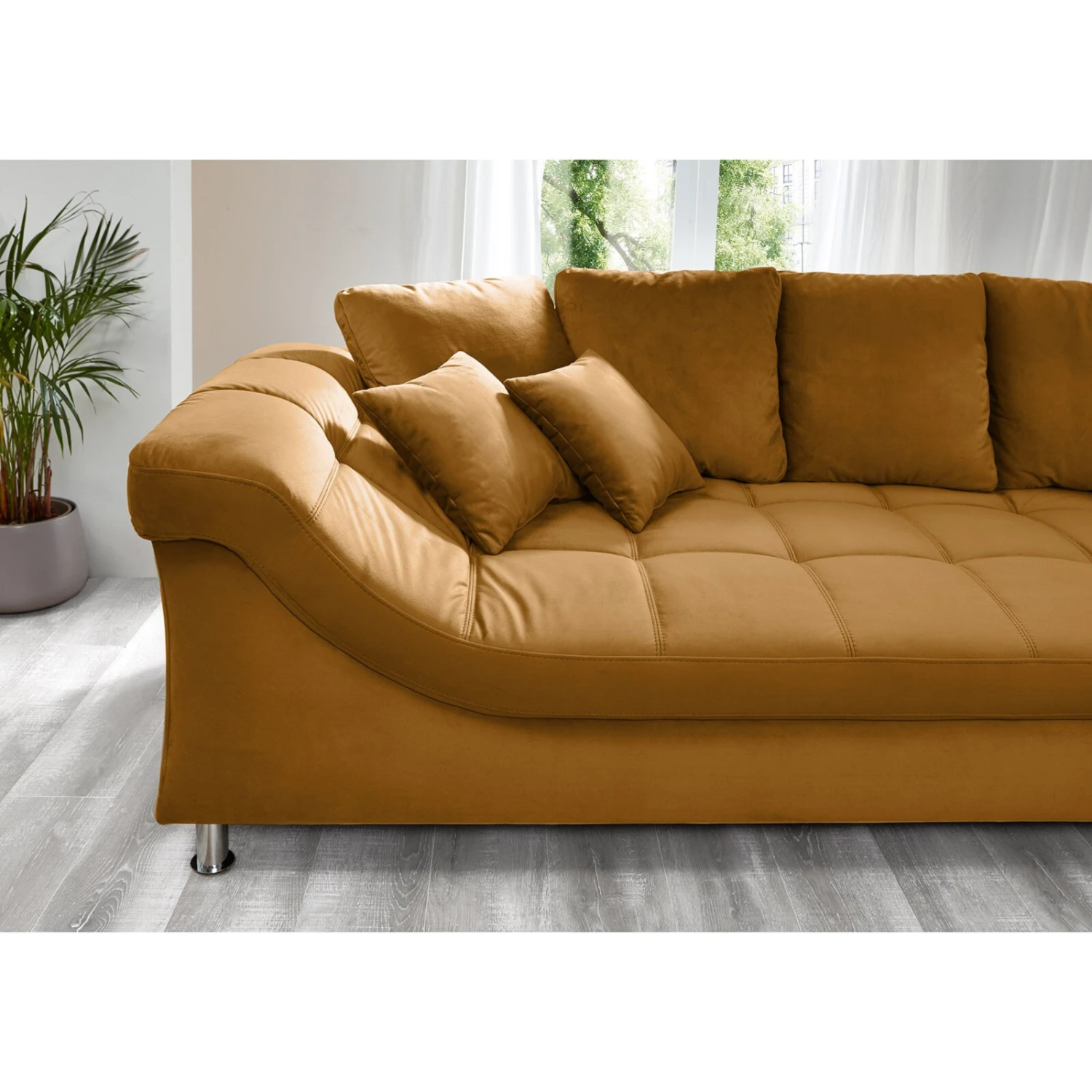 Ecksofa - curry - Microfaser 9 Ecksofa - curry - Microfaser – Bild 9