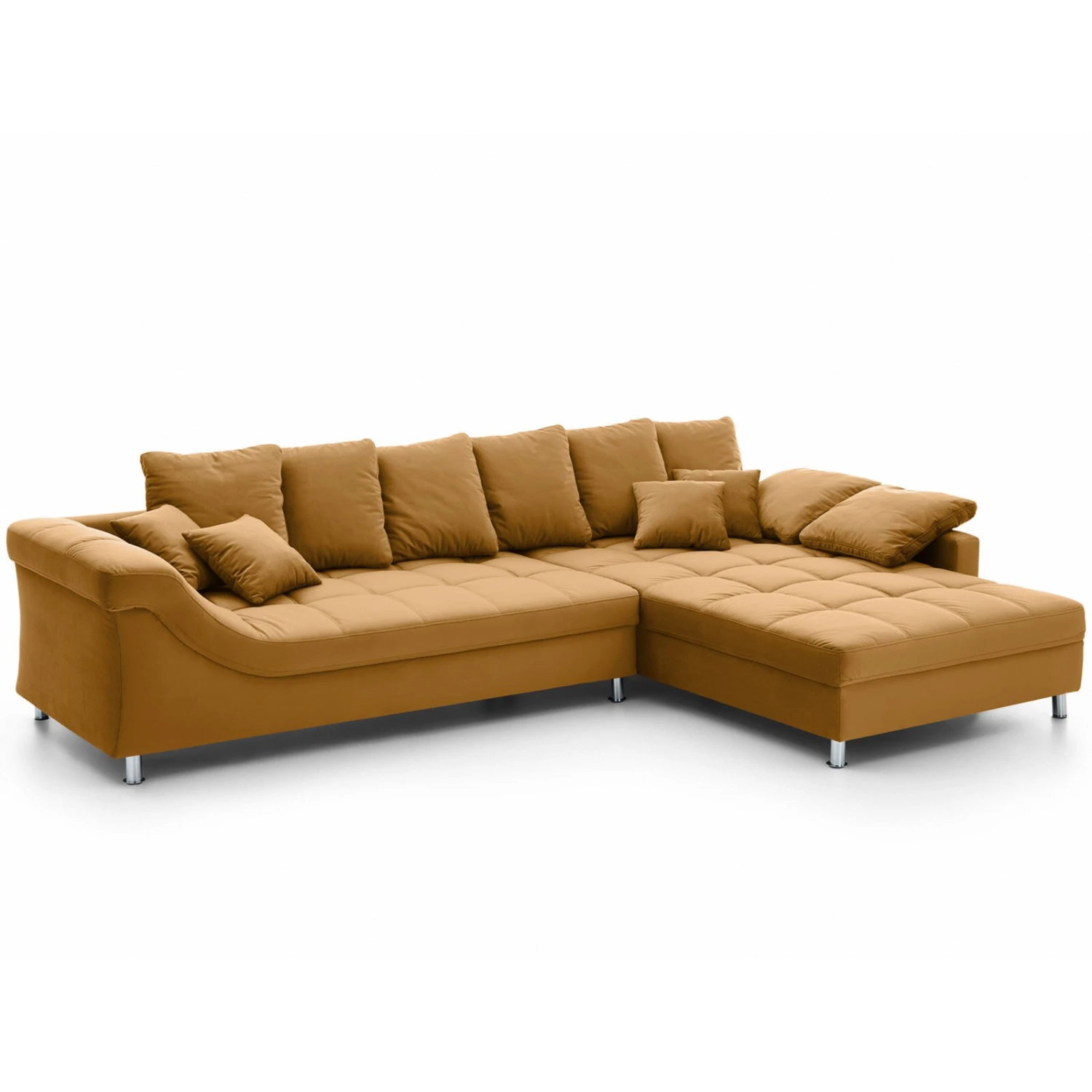Ecksofa - curry - Microfaser 1 Ecksofa - curry - Microfaser