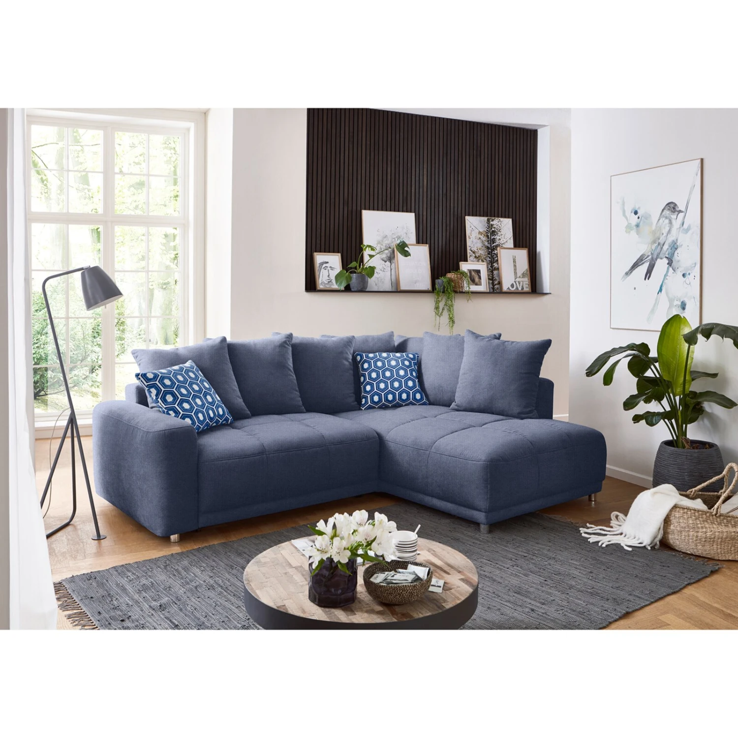 Ecksofa - blau - Liegefunktion 8 Ecksofa - blau - Liegefunktion – Bild 8