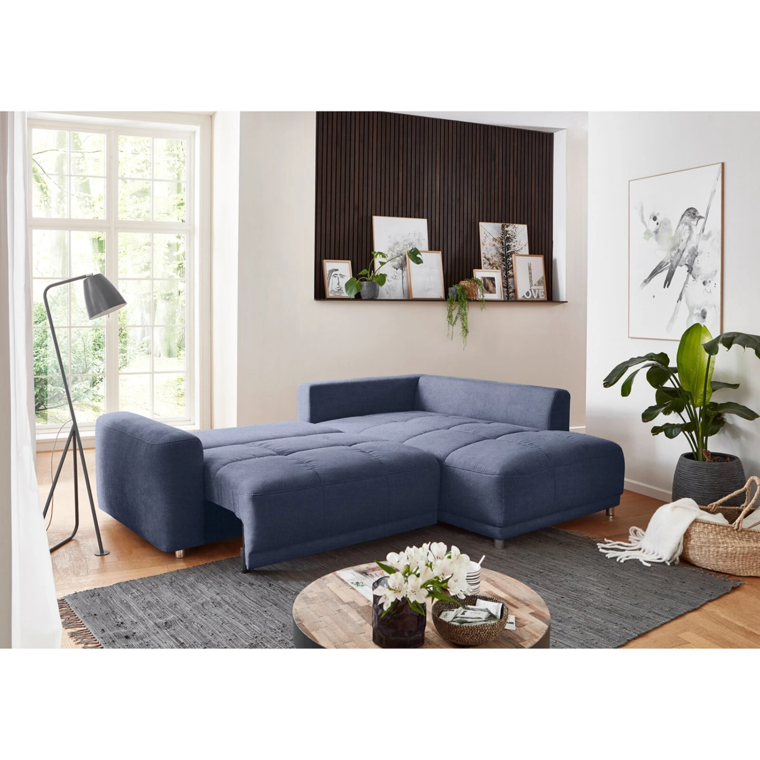 Ecksofa - blau - Liegefunktion 9 Ecksofa - blau - Liegefunktion – Bild 9