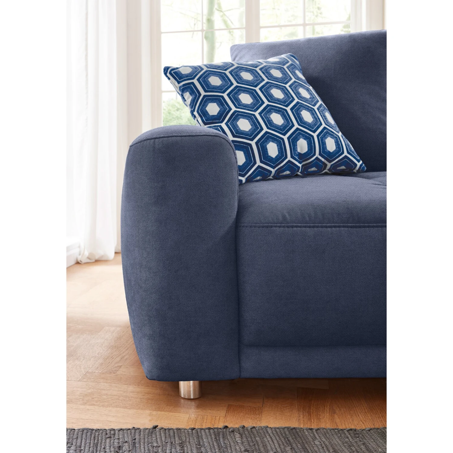 Ecksofa - blau - Liegefunktion 10 Ecksofa - blau - Liegefunktion – Bild 10