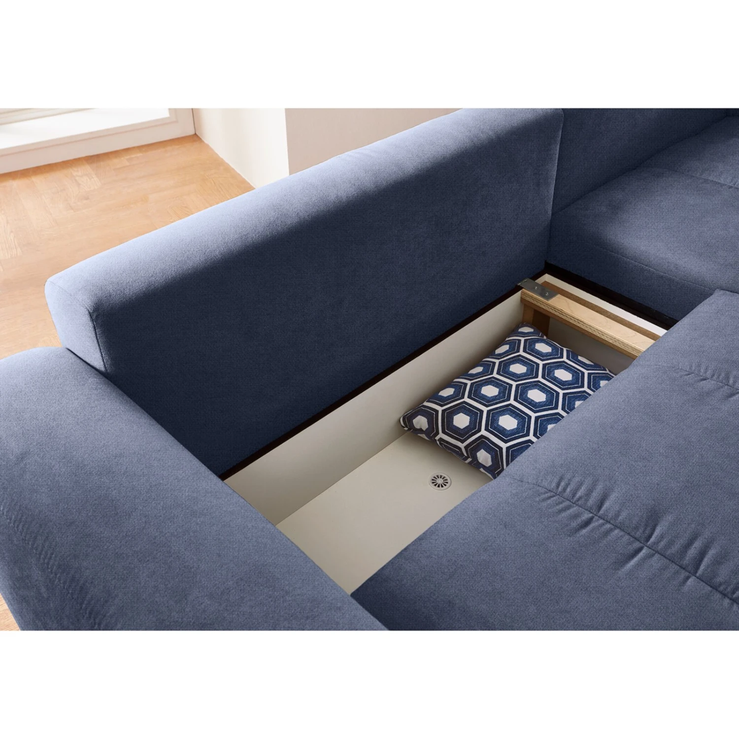 Ecksofa - blau - Liegefunktion 11 Ecksofa - blau - Liegefunktion – Bild 11