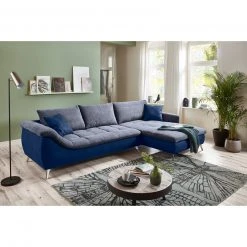 Ecksofa - marine - Microfaser - Recamiere rechts -Wohnzimmer Verkäufe 0255017200 09 1600Wx1600H