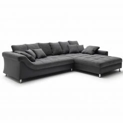 Ecksofa - anthrazit - beidseitig montierbar