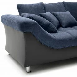 Ecksofa - blau-anthrazit - beidseitig montierbar -Wohnzimmer Verkäufe 0255017903 03 1600Wx1600H