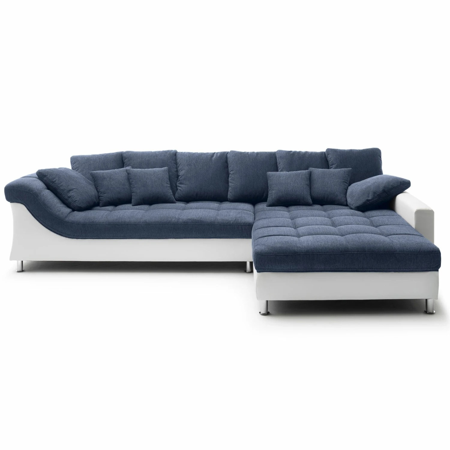 Ecksofa - blau-weiß - beidseitig montierbar 2 Ecksofa - blau-weiß - beidseitig montierbar – Bild 2