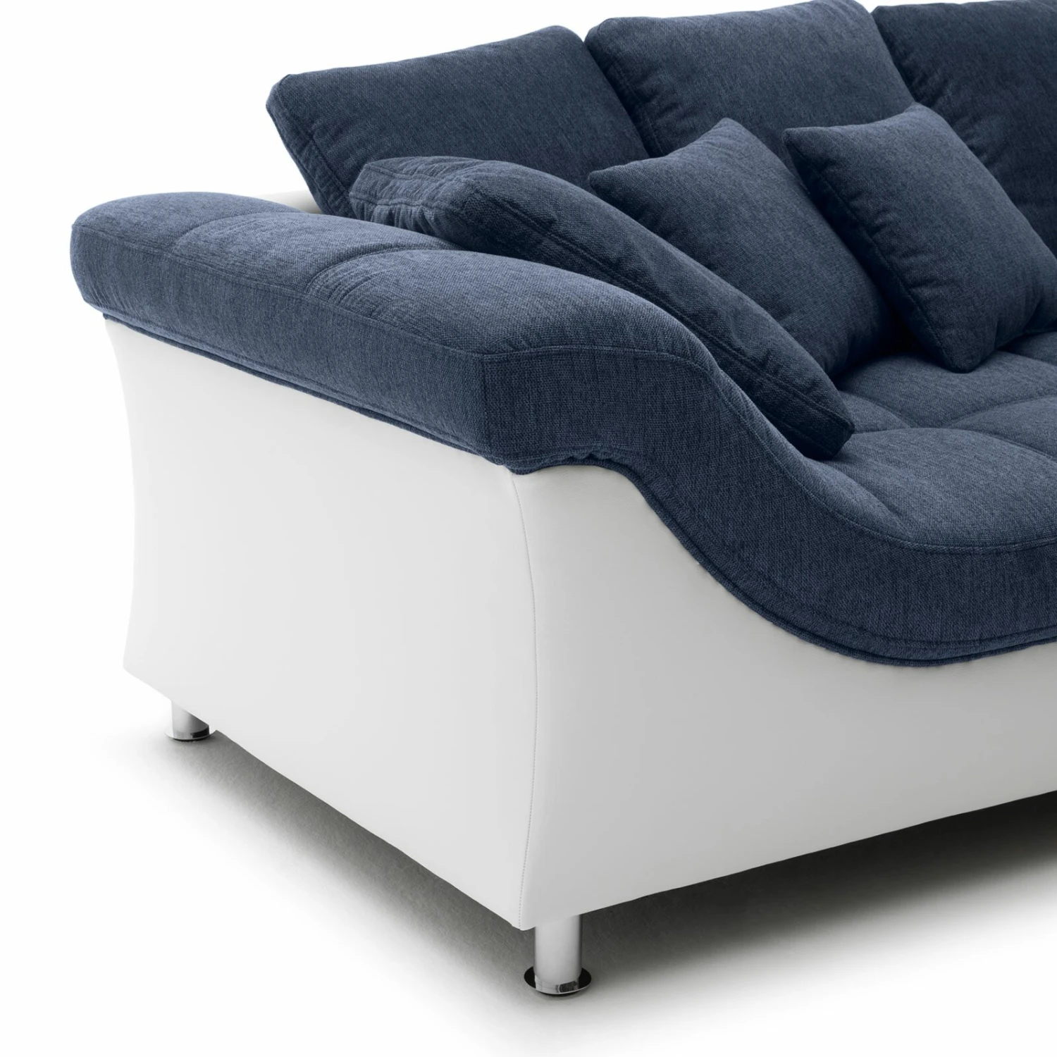 Ecksofa - blau-weiß - beidseitig montierbar 3 Ecksofa - blau-weiß - beidseitig montierbar – Bild 3